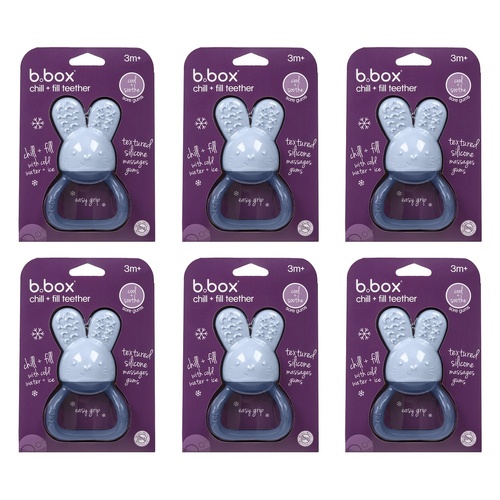 B.box Chill + Fill Teether - Lullaby Blue Pack of 6