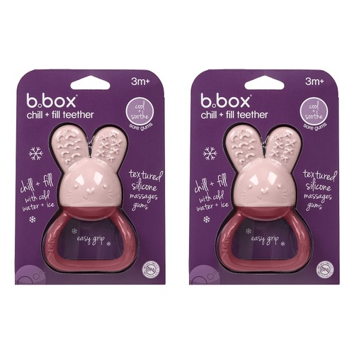 B.box Chill + Fill Teether - Blush Pack of 2