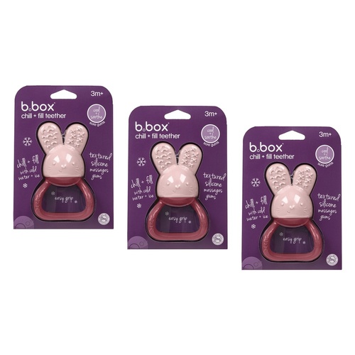 B.box Chill + Fill Teether - Blush Pack of 3