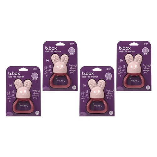 B.box Chill + Fill Teether - Blush Pack of 4