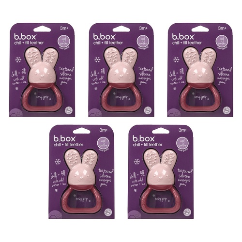 B.box Chill + Fill Teether - Blush Pack of 5