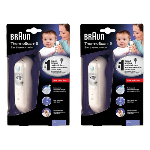 Braun ThermoScan 5 Ear Thermometer Pack of 2