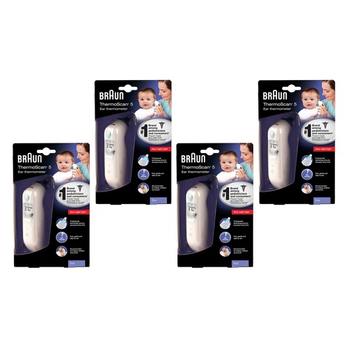 Braun ThermoScan 5 Ear Thermometer Pack of 4