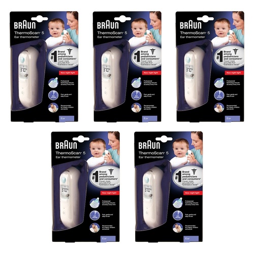 Braun ThermoScan 5 Ear Thermometer Pack of 5