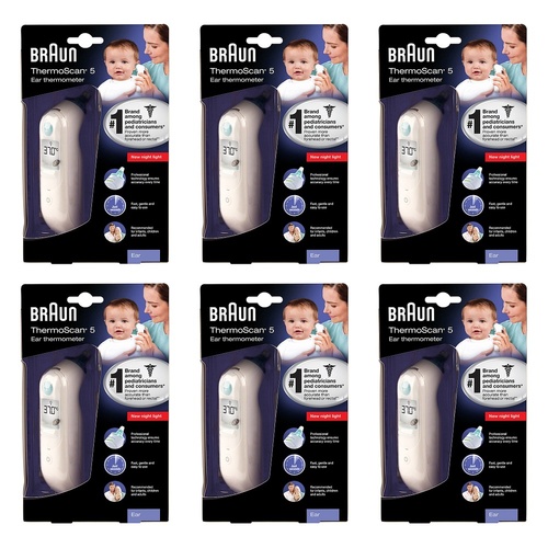 Braun ThermoScan 5 Ear Thermometer Pack of 6