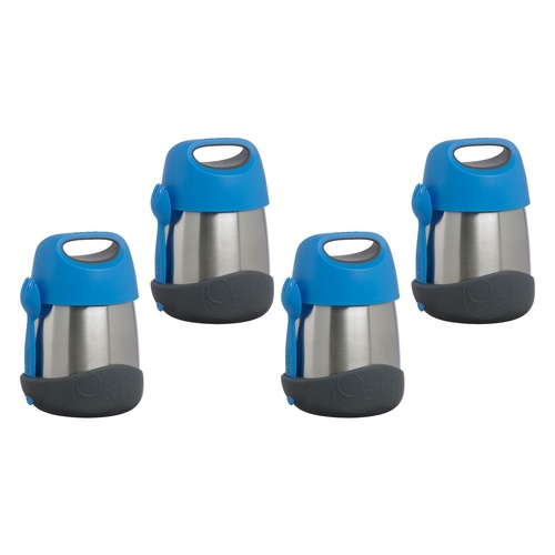 B.Box Insulated Food Jar Blue Slate 335mL Pack of 4