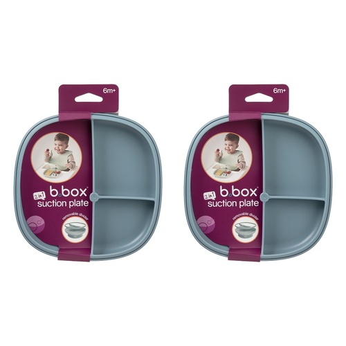 B.Box 2 in 1 Divider Suction Plate Ocean Pack of 2
