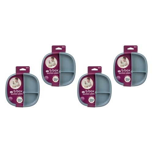 B.Box 2 in 1 Divider Suction Plate Ocean Pack of 4
