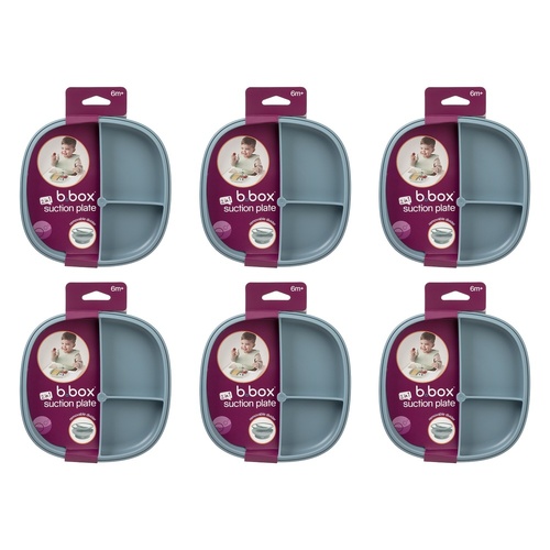 B.Box 2 in 1 Divider Suction Plate Ocean Pack of 6