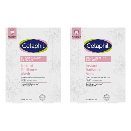 Cetaphil Bright Healthy Radiance Instant Radiance Sheet Mask 6 x 23mL Pack of 2
