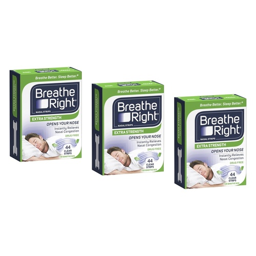 Breathe Right Nasal Strips Extra Strength 44 Strips Pack of 3