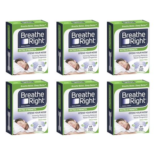 Breathe Right Nasal Strips Extra Strength 44 Strips Pack of 6