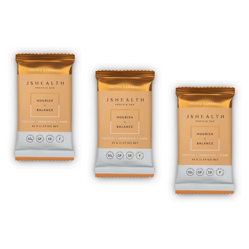JSHealth Protein Bar Salted Caramel 45g x 12 Bundle of 3