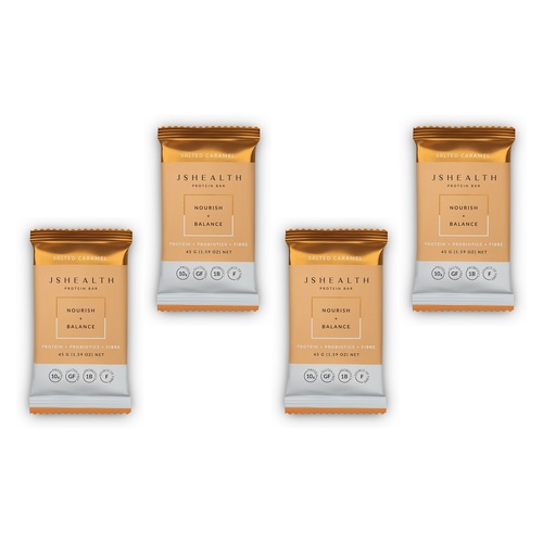 JSHealth Protein Bar Salted Caramel 45g x 12 Bundle of 4