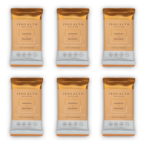 JSHealth Protein Bar Salted Caramel 45g x 12 Bundle of 6