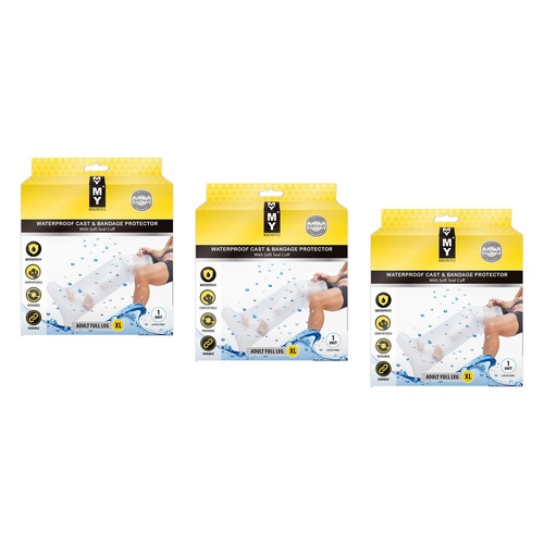 My Waterproof Cast Protect Adult Full Leg XL Pack of 3