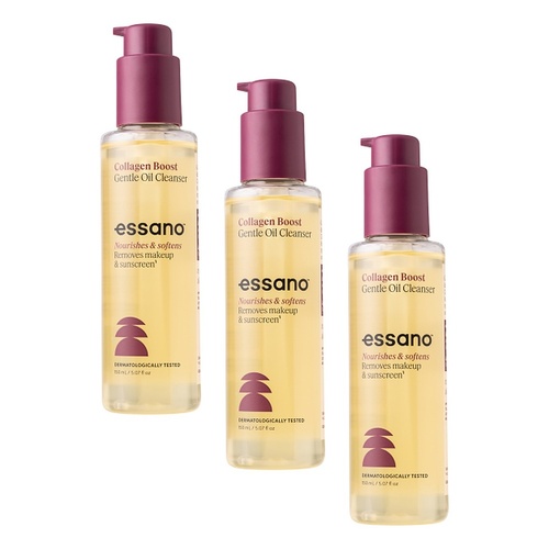Essano Collagen Boost Gentle Oil Cleanser 150mL Pack of 3