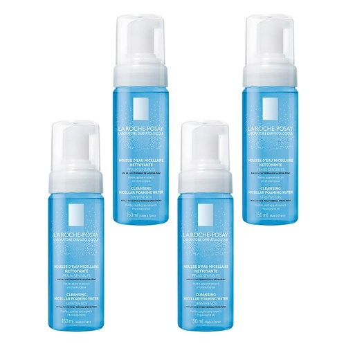La Roche-Posay Physiological Foaming Water 150mL x 3 Bundle of 4