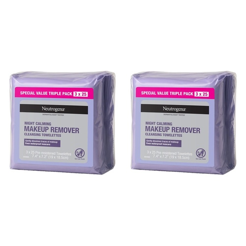 Neutrogena® Night Calming Wipes Triple Pack Bundle of 2