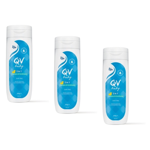 Ego QV Baby 2 in 1 Shampoo & Conditioner 250g Pack of 3