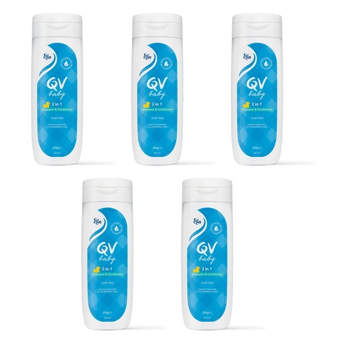 Ego QV Baby 2 in 1 Shampoo & Conditioner 250g Pack of 5