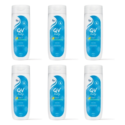 Ego QV Baby 2 in 1 Shampoo & Conditioner 250g Pack of 6