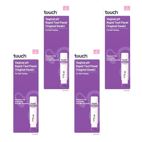 TouchBio Vaginal pH Rapid Test Panel 1 Test Pack of 4