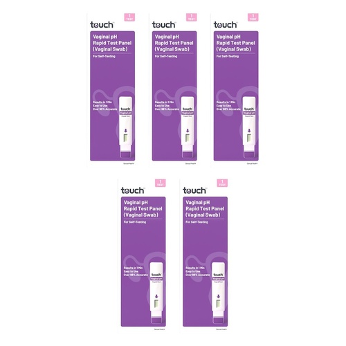 TouchBio Vaginal pH Rapid Test Panel 1 Test Pack of 5