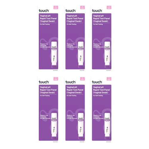 TouchBio Vaginal pH Rapid Test Panel 1 Test Pack of 6