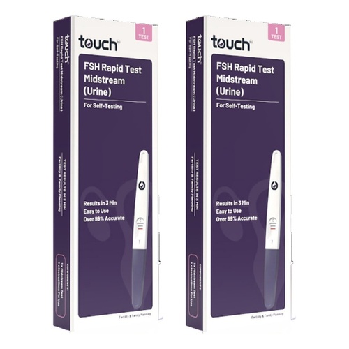 TouchBio FSH Rapid Test Midstream Urine 1 Test Pack of 2