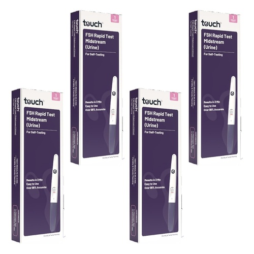 TouchBio FSH Rapid Test Midstream Urine 1 Test Pack of 4