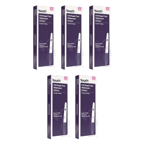 TouchBio FSH Rapid Test Midstream Urine 1 Test Pack of 5