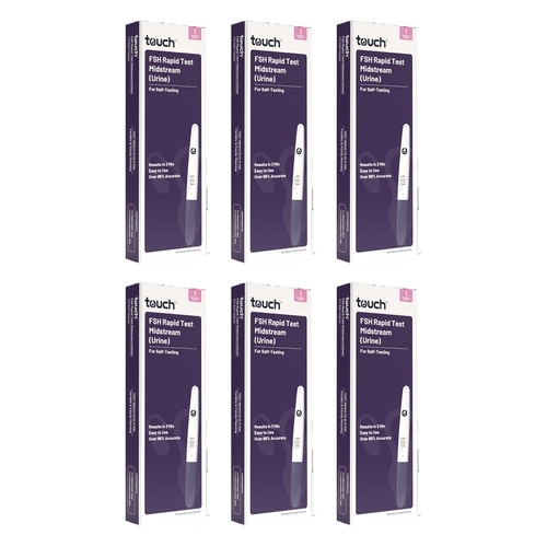 TouchBio FSH Rapid Test Midstream Urine 1 Test Pack of 6