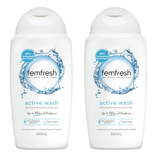 Femfresh Active Wash 250mL Pack of 2