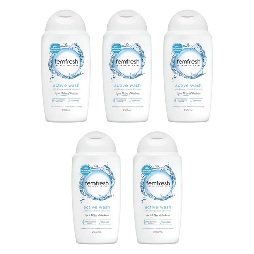 Femfresh Active Wash 250mL Pack of 5