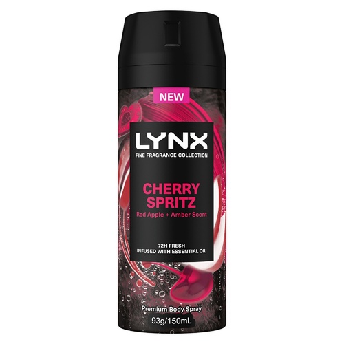 Lynx Fine Fragrance Body Spray Cherry Spritz 150mL