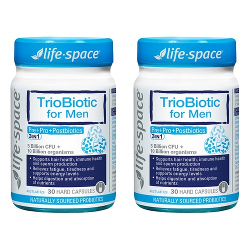 Life-Space TrioBiotic for Men 30 Capsules Pack of 2