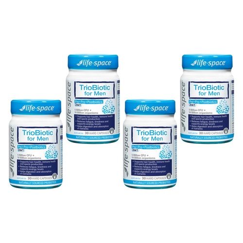 Life-Space TrioBiotic for Men 30 Capsules Pack of 4