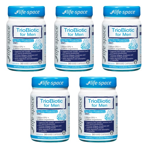 Life-Space TrioBiotic for Men 30 Capsules Pack of 5