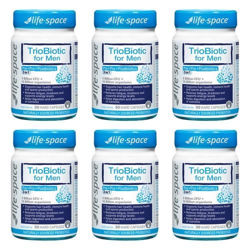Life-Space TrioBiotic for Men 30 Capsules Pack of 6