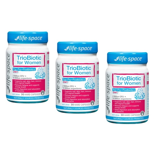 Life-Space Trio-Biotic for Women 30 Capsules Pack of 3