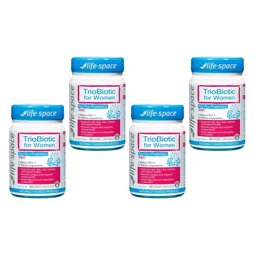 Life-Space Trio-Biotic for Women 30 Capsules Pack of 4