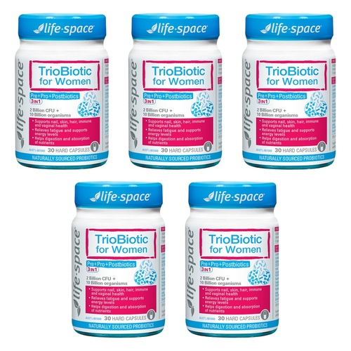 Life-Space Trio-Biotic for Women 30 Capsules Pack of 5