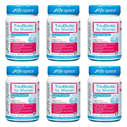 Life-Space Trio-Biotic for Women 30 Capsules Pack of 6