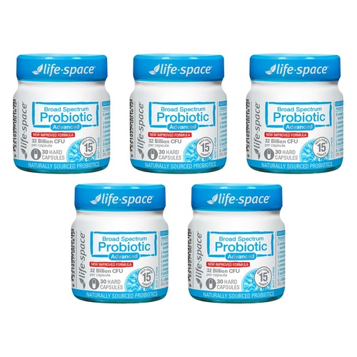Life-Space Broad Spectrum Probiotic Advanced 30 Capsules Pack of 5