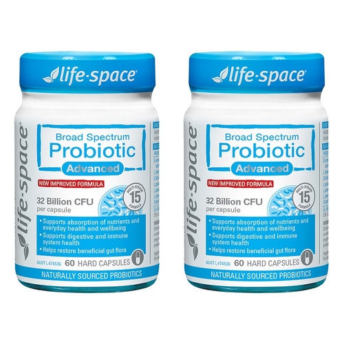Life-Space Broad Spectrum Probiotic Advanced 60 Capsules Pack of 2