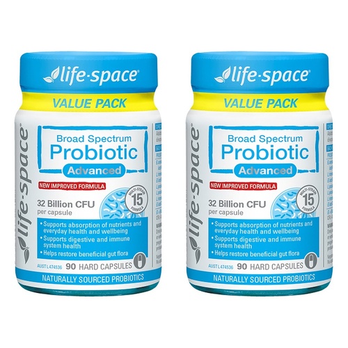 Life-Space Broad Spectrum Probiotic Advanced 90 Capsules Pack of 2