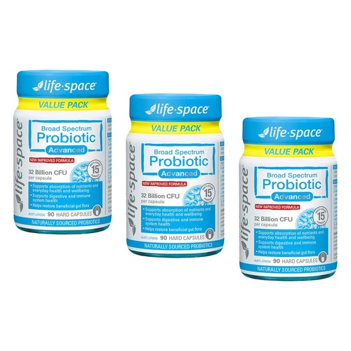 Life-Space Broad Spectrum Probiotic Advanced 90 Capsules Pack of 3