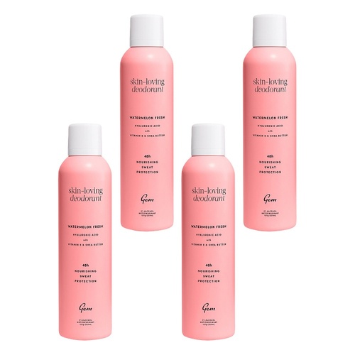 GEM Skin-Loving Deodorant Watermelon Fresh 207mL Pack of 4
