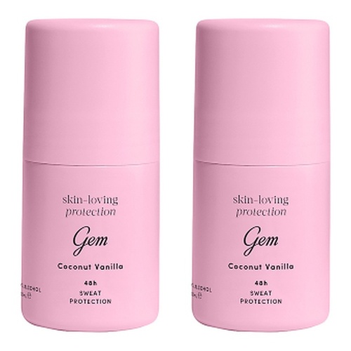 GEM Skin Loving Roll On Deodorant Coconut Vanilla 50mL Pack of 2